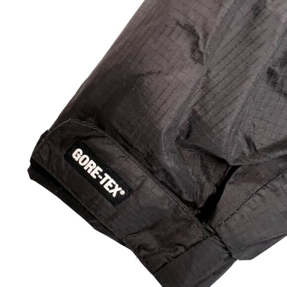 Vtg REI Gore-Tex Hooded Jacket Black Blue Waterproof Mesh Lining Pockets Mens L - Picture 8 of 16